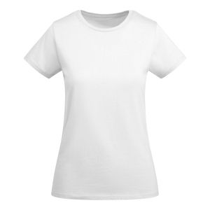 Roly CA6699 - BREDA WOMAN T-shirt ajusté à manches courtes pour femme en coton biologique certifié OCS Blanc