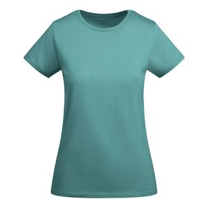 Roly CA6699 - BREDA WOMAN T-shirt ajusté à manches courtes pour femme en coton biologique certifié OCS Dusty Blue