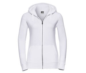 Russell JZ66F - Sweat Capuche Zippé Femme Authentique White