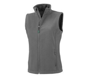 RESULT RS902F - Bodywarmer Softshell femme en polyester recyclé Workguard Grey