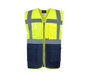 KORNTEX KX226 - Gilet de sécurité multifonctionnel avec poches Yellow / Navy