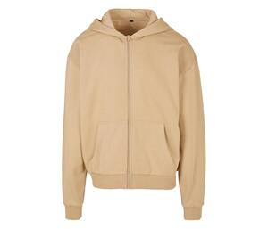 BUILD YOUR BRAND BY192 - Sweat zippé à capuche très lourd Union Beige