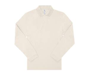 B&C BCU425 - Polo manches longues 180 Off White