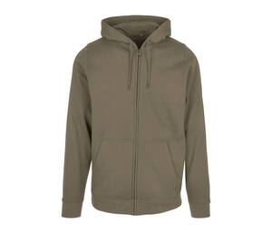 BUILD YOUR BRAND BYB008 - Sweat capuche zippé Olive