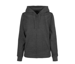 BUILD YOUR BRAND BYB009 - Sweat capuche zippé femme Charcoal