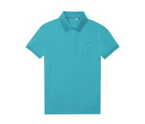 B&C BCW465 - Polo femme 65/35 en polyester recyclé Pop Turquoise