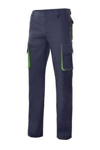 Velilla 103004 - PANTALON BICOLORE MARINE BLUE/LIME GREEN