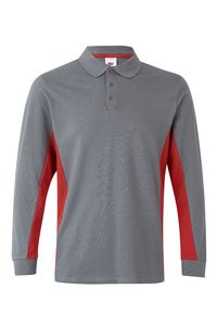 Velilla 105514 - POLO BICOLORE ML Grey/Red