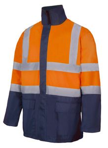 Velilla 306003 - PARKA 4EN1 BICOLORE HV MARINE BLUE/HI-VIS ORANGE