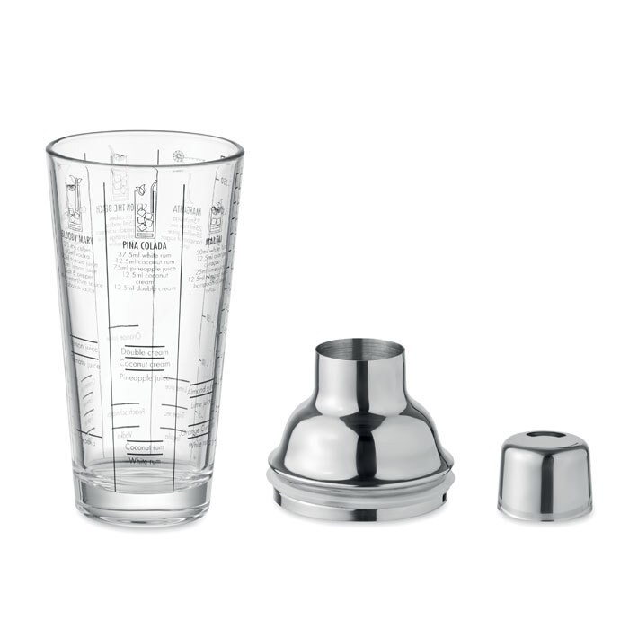 GiftRetail MO2077 - POLITAN Shaker en verre 400 ml