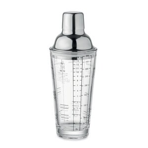 GiftRetail MO2077 - POLITAN Shaker en verre 400 ml Transparent