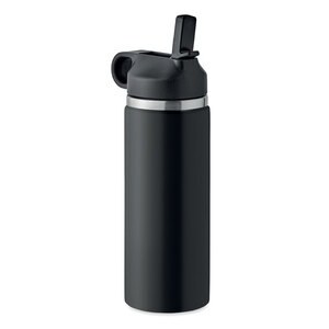 GiftRetail MO6938 - IVALO Bouteille à double paroi 500 ml Noir
