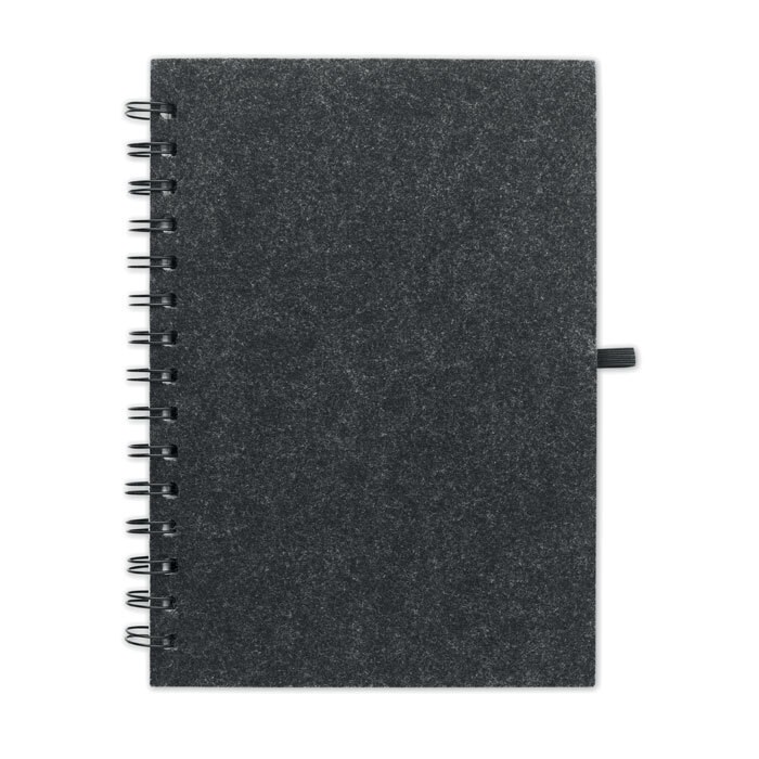 GiftRetail MO6964 - RINGFELT Carnet A5 couv.en feutre RPET