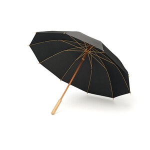GiftRetail MO6967 - TUTENDO Parapluie 23,5" RPET/bambou Noir