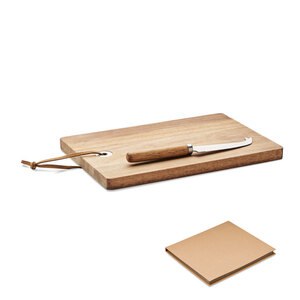GiftRetail MO6984 - OSTUR LARGE Plateau à fromage en acacia Wood