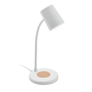 GiftRetail MO2124 - SPOT Lampe haut-parleur & chargeur Blanc