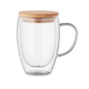 GiftRetail MO2199 - TIROL Mug en verre double paroi 300ml Transparent