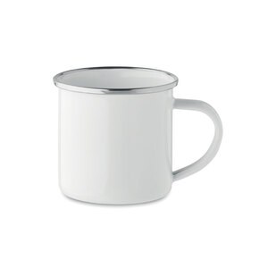 GiftRetail MO2202 - PLATEADO S Mug en émail pour sublimation Blanc