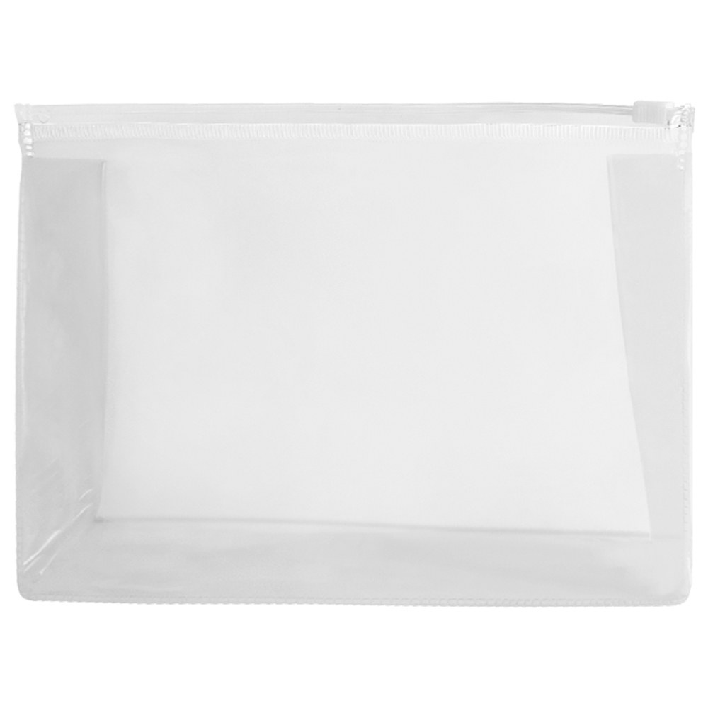 EgotierPro 34054 - Trousse de toilette PVC translucide zippée SOFIE