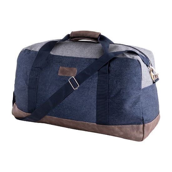 EgotierPro 37030 - Sac de voyage moderne large en coton finition jeans HIGHLINE