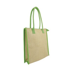 EgotierPro 37042 - Sac Isotherme en Jute à Anses Longues en Coton INDIGENE VECL