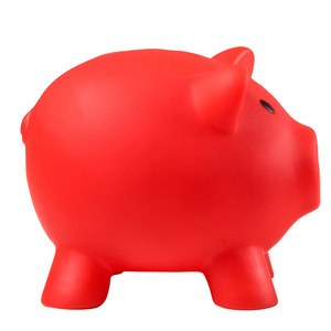 EgotierPro 38075 - Tirelire Cochon en Plastique Couleurs Amusantes MONEY