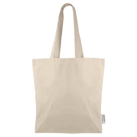 EgotierPro 38546 - Sac Coton Bio Longues Anses GOTS FRESH