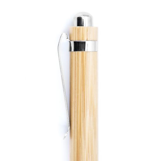 EgotierPro 39515 - Stylo en bambou avec clip en aluminium JUNGLE