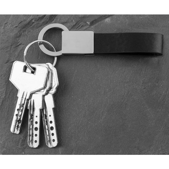 EgotierPro 39520 - Porte-clés en PU finition métallique avec boîte CHIAVE