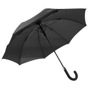 EgotierPro 39513 - Parapluie automatique anti-vent 105 cm, pongee 190T BREEZE Noir