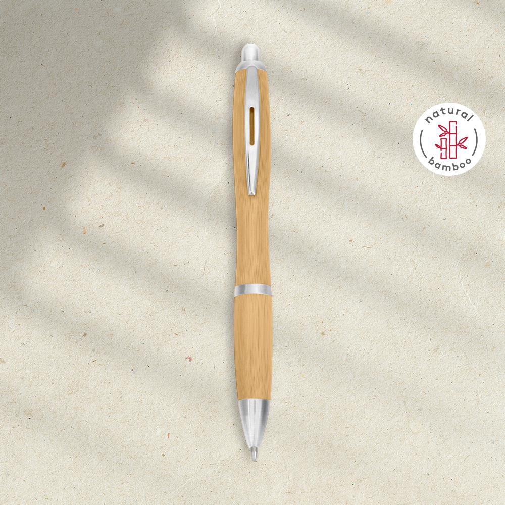 EgotierPro 39516 - Stylo en bambou avec clip en aluminium DESERT