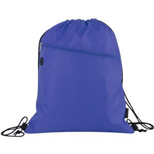 EgotierPro 50045 - Sac à dos cordon RPET avec zip CLIMATE Bleu