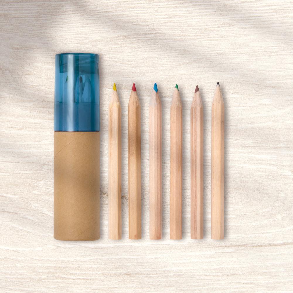 EgotierPro 50044 - Set de 6 peintures bois avec taille-crayon