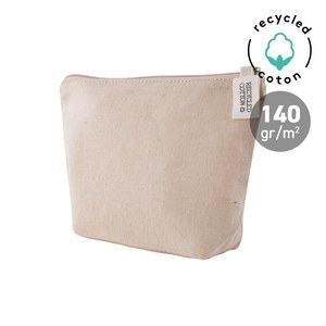 EgotierPro 50617 - Trousse de toilette en coton recyclé 100% TETIAROA Naturel