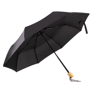 EgotierPro 50651 - Parapluie pliant manuel 95 cm RPET PUCK Noir