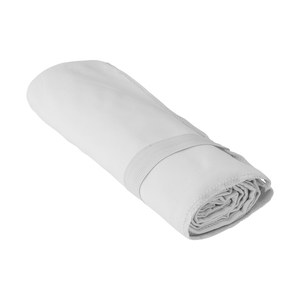 EgotierPro 50685 - Serviette microfibre 80% RPET avec élastique Blanc