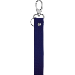 EgotierPro 53027 - Porte-clés allongé en coton avec mousqueton HOSEGOR Bleu