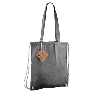 EgotierPro 53520 - Sac à Dos en Coton Recyclé Fairtrade MOOR Noir