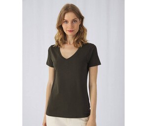 B&C BC045 - Tee shirt Femme Col V en Coton Biologique