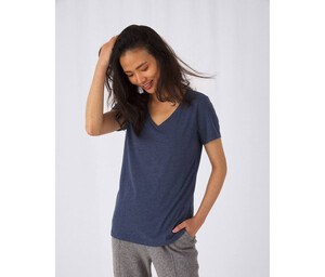 B&C BC058 - Tee-shirt col V femme Tri-blend