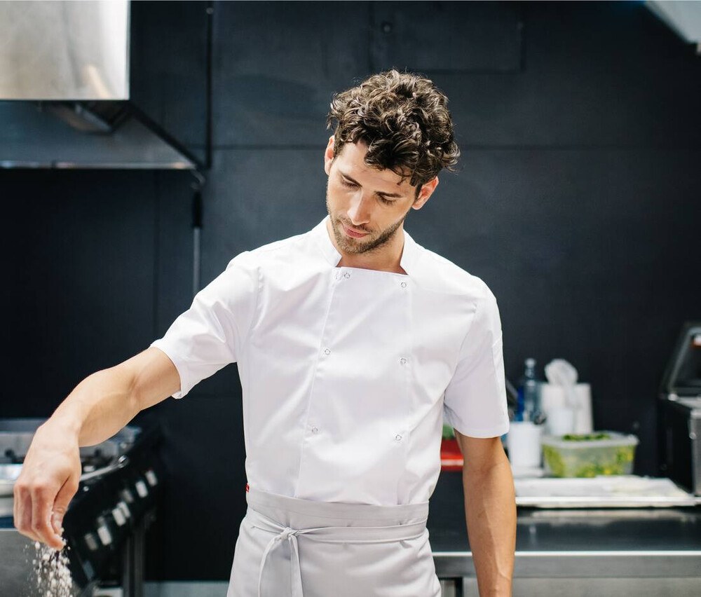 Veste De Cuisine Femme Velilla - Blanc Taille 36, Poche Manche Et Fermeture Éclair Pratique