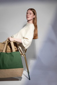 Kimood KI0235 - Sac shopping en toiles de coton & jute