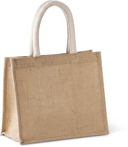 Kimood KI0273 - Sac style cabas en toile de jute - modèle moyen