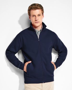 Roly CQ6439 - ULAN Sweat  avec encolure montante et zip au ton