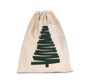 Kimood KI0746 - Sac coton à cordon motif sapin