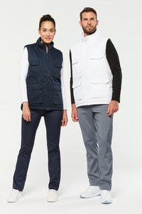 WK. Designed To Work WK607 - Gilet polycoton multipoches rembourré unisexe