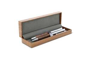 TopPoint LT82155 - Ensemble stylo à bille et roller en métal bois de noyer dans une boîte cadeau