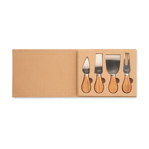 GiftRetail MO6953 - QUATTRO Set de 4 couteaux à fromage