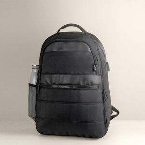 EgotierPro 52081 - Sac à Dos RPET avec Compartiment PC, USB WAY