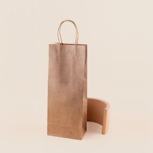 EgotierPro 53566 - Sac en papier Kraft 120 gr/m², poignée torsadée, certifié FSC IRTHE